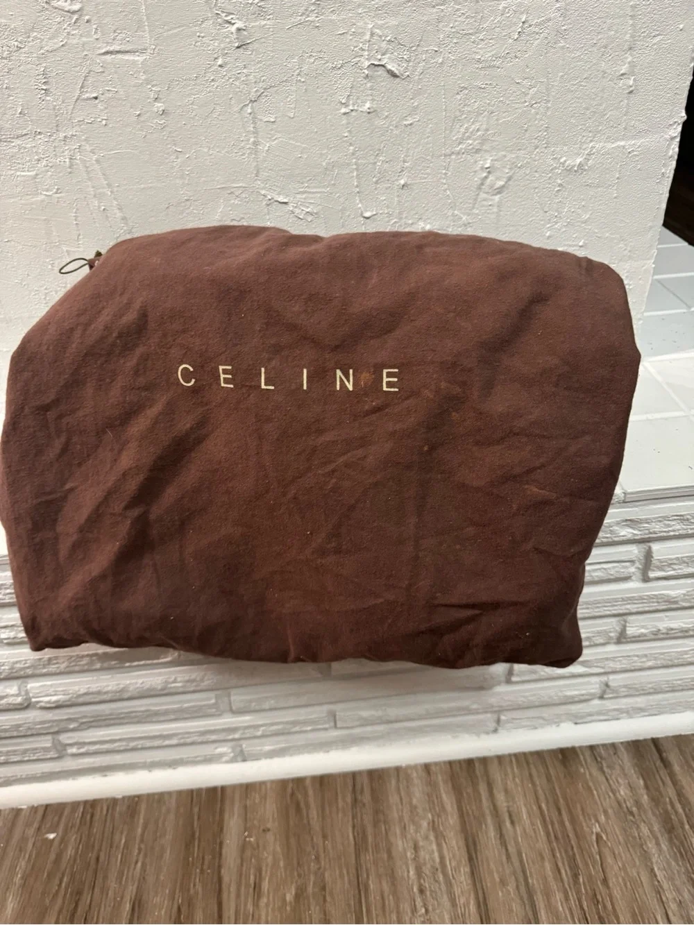 Celine Brown Monogram Canvas Duffel with Tan Leather Trim